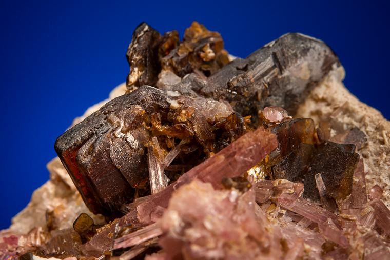 STIBIOTANTALITE with ELBAITE and LEPIDOLITE